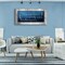 Christian Wall Art Decor Blue and Grey Canvas Prints Bless The Food Quote Wall Pictures Framed Artwork for Home Living Room Dining Room Kitchen Decoration